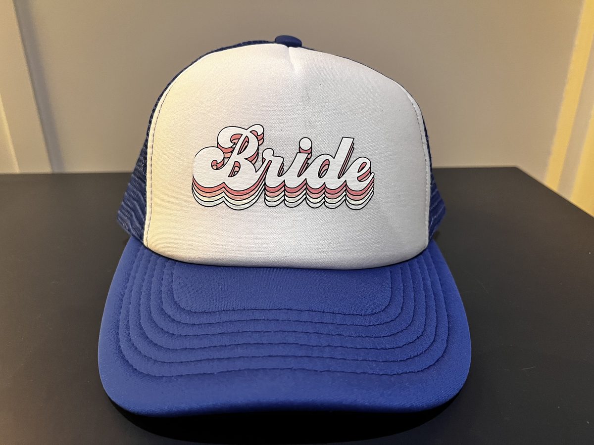 Bride custom trucker hat