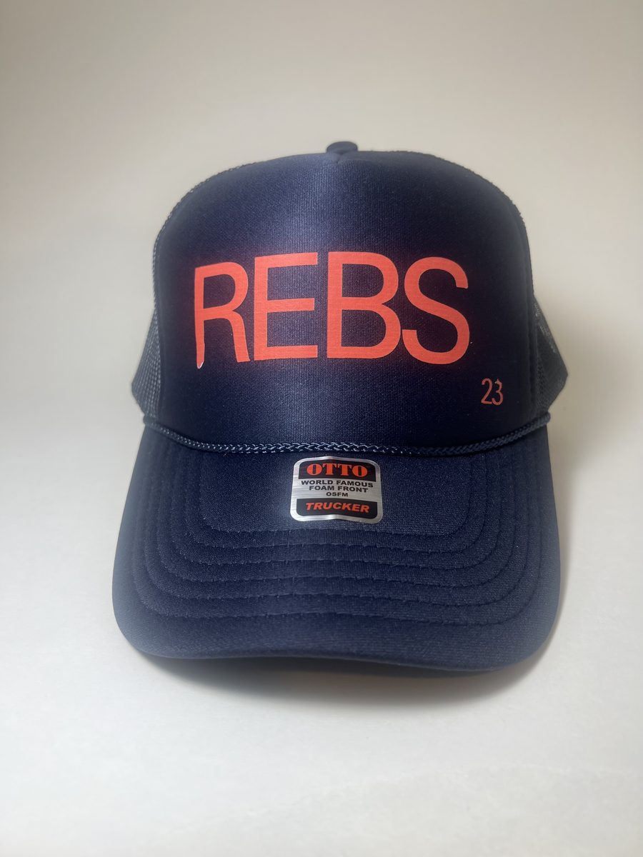 REBS navy trucker hat