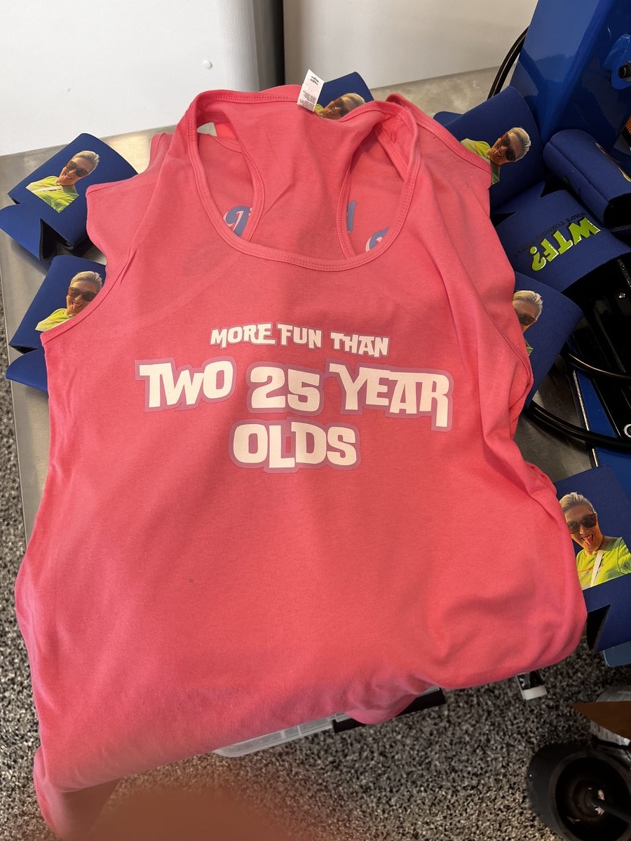 Custom pink tank top